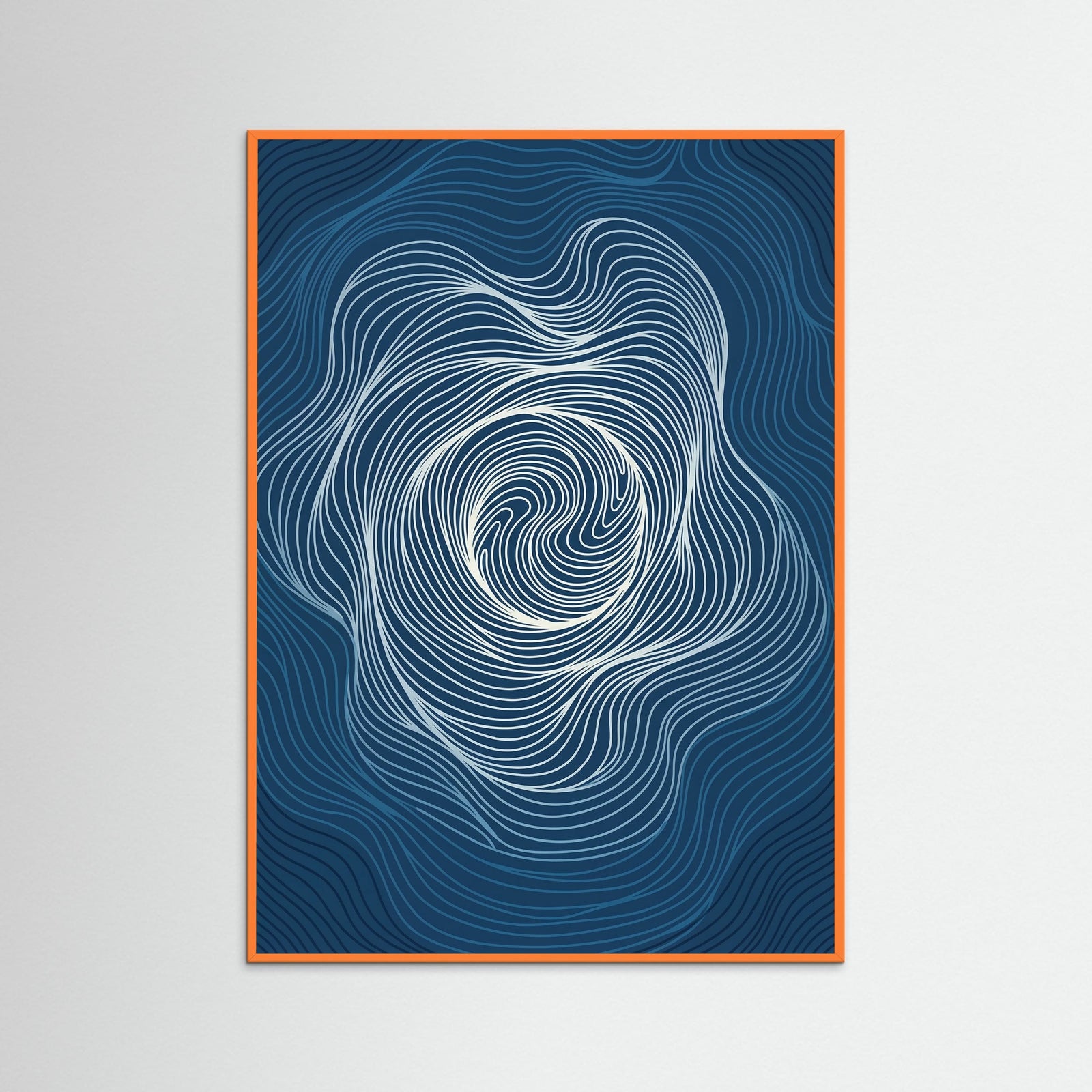 Orange Wood Flowing Contours