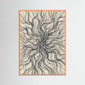 Orange Wood Flowing Contours