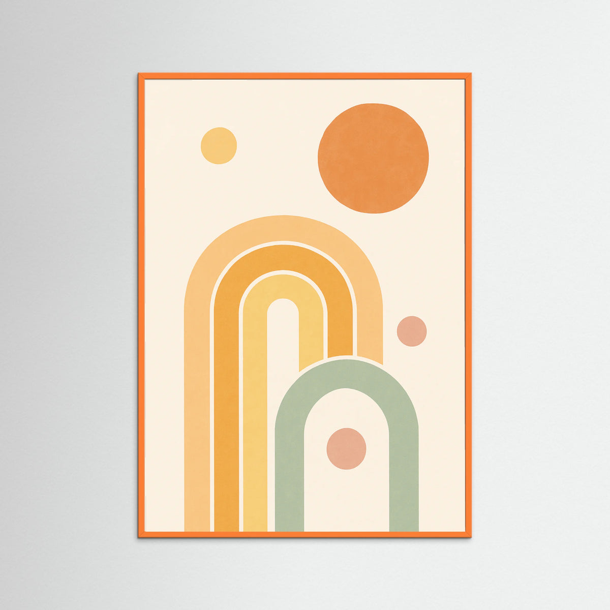 Orange Wood Flowing Curves