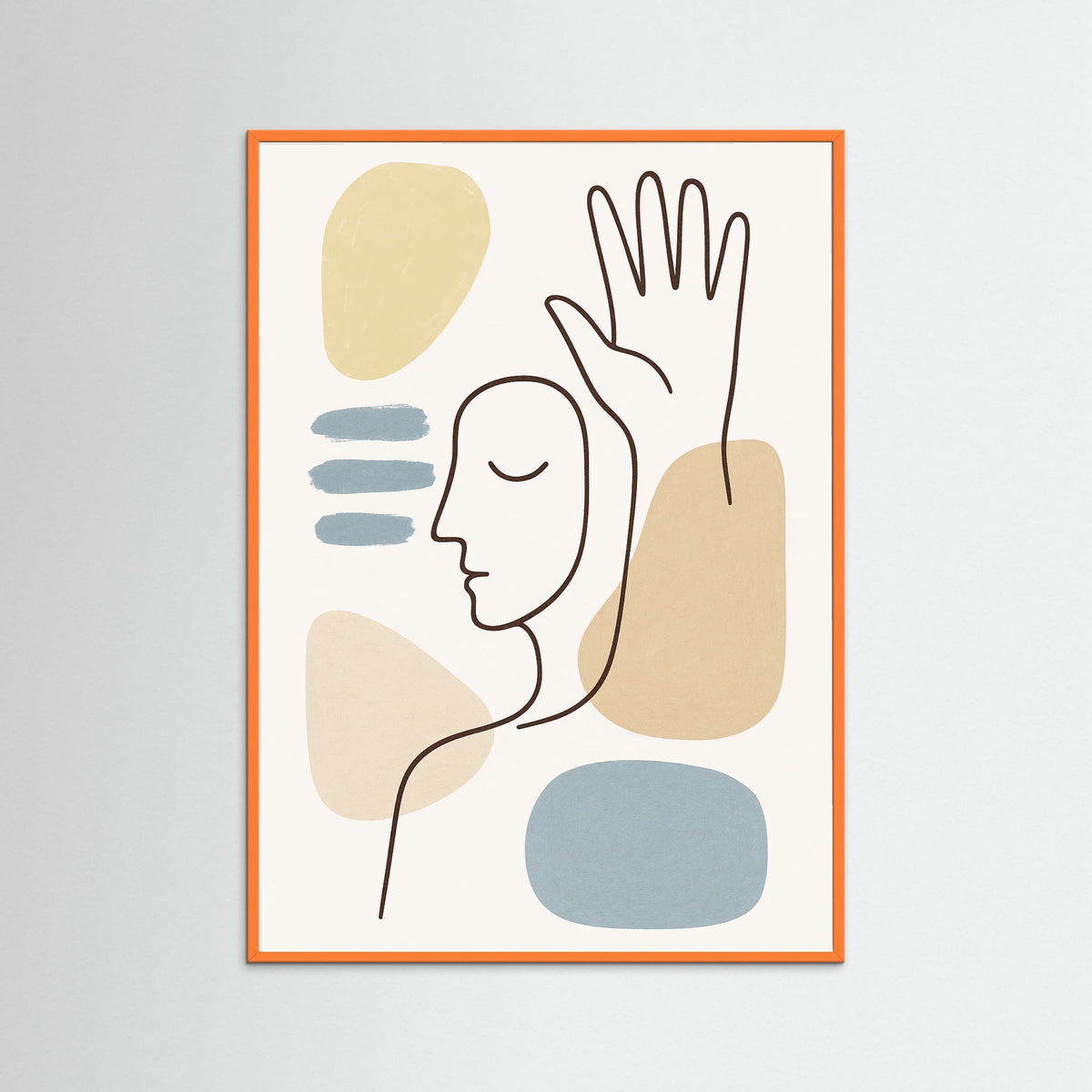 Orange Wood Flowing Lines