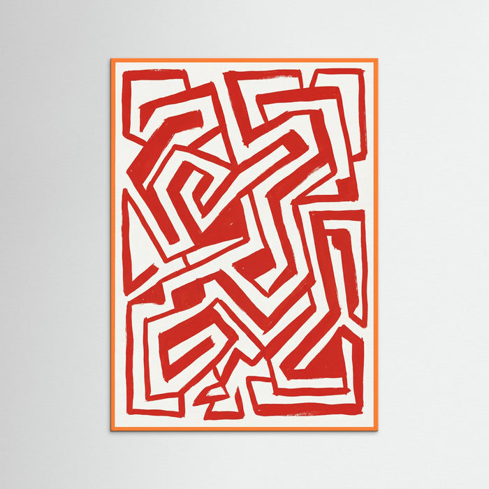 Orange Wood Flowing Paths