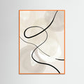 Orange Wood Fluid Contour