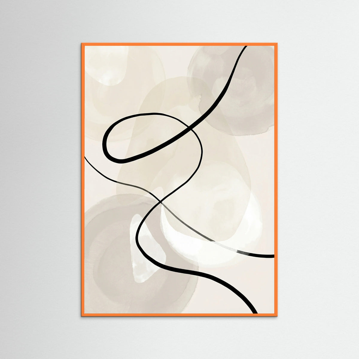Orange Wood Fluid Contour