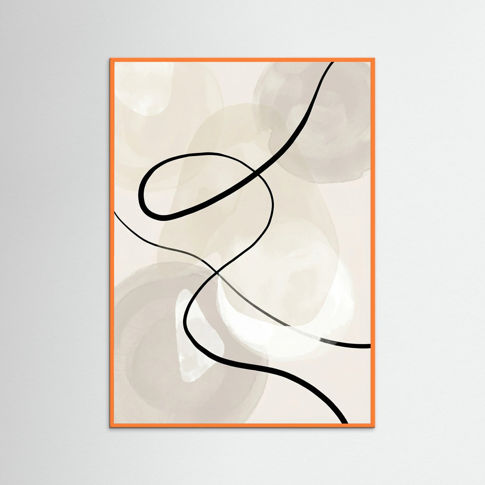 Orange Wood Fluid Contour
