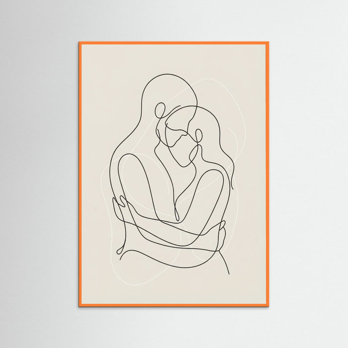 Orange Wood Fluid Contours Beige