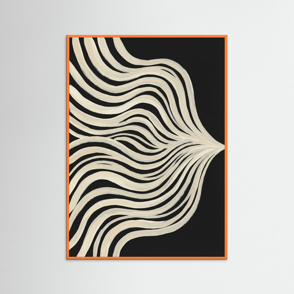 Orange Wood Fluid Contours