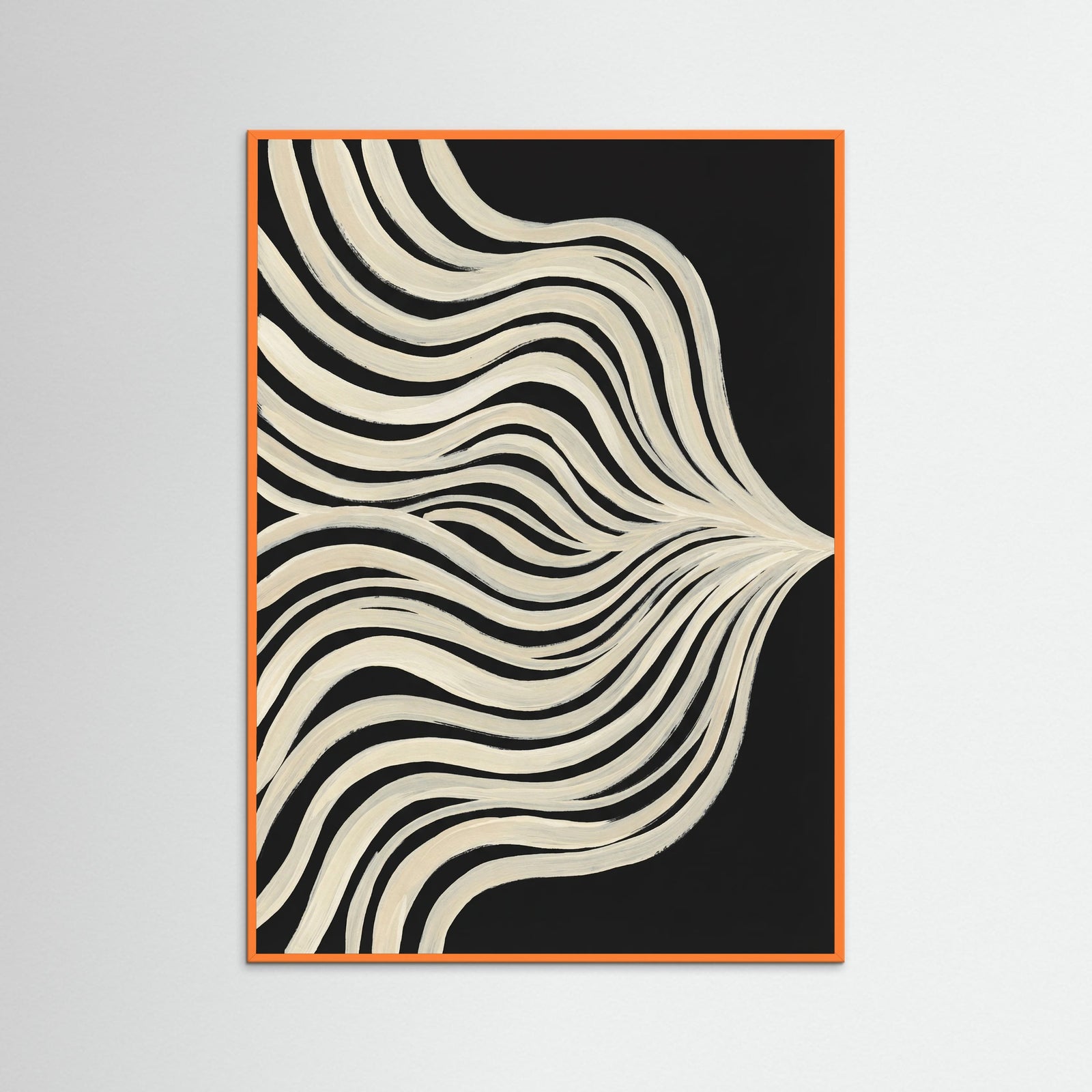Orange Wood Fluid Contours
