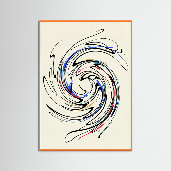 Orange Wood Fluid Contours