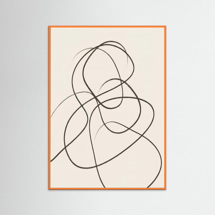 Orange Wood Fluid Contours