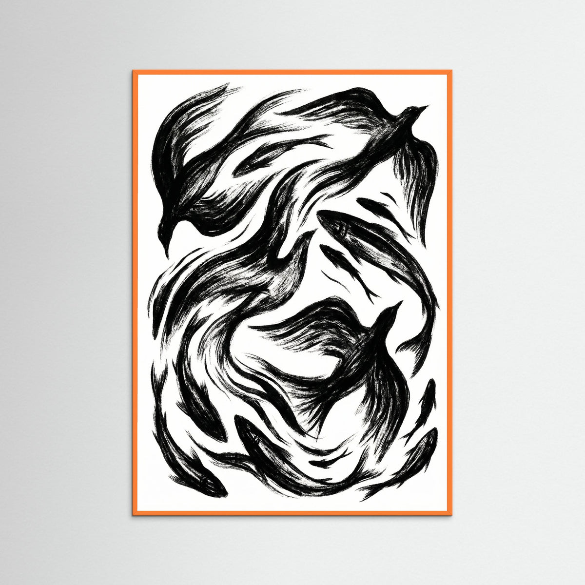 Orange Wood Fluid Expression