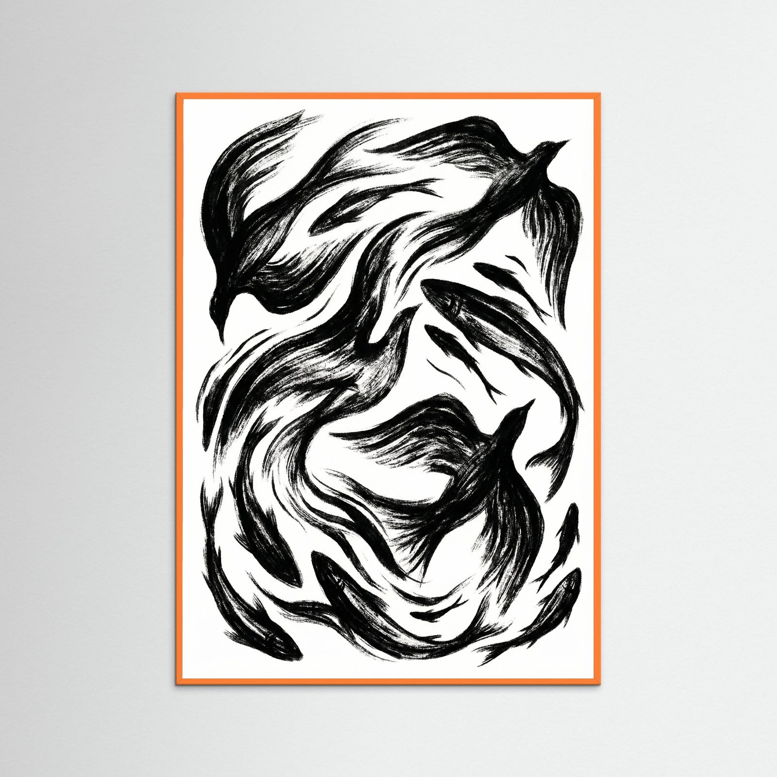 Orange Wood Fluid Expression