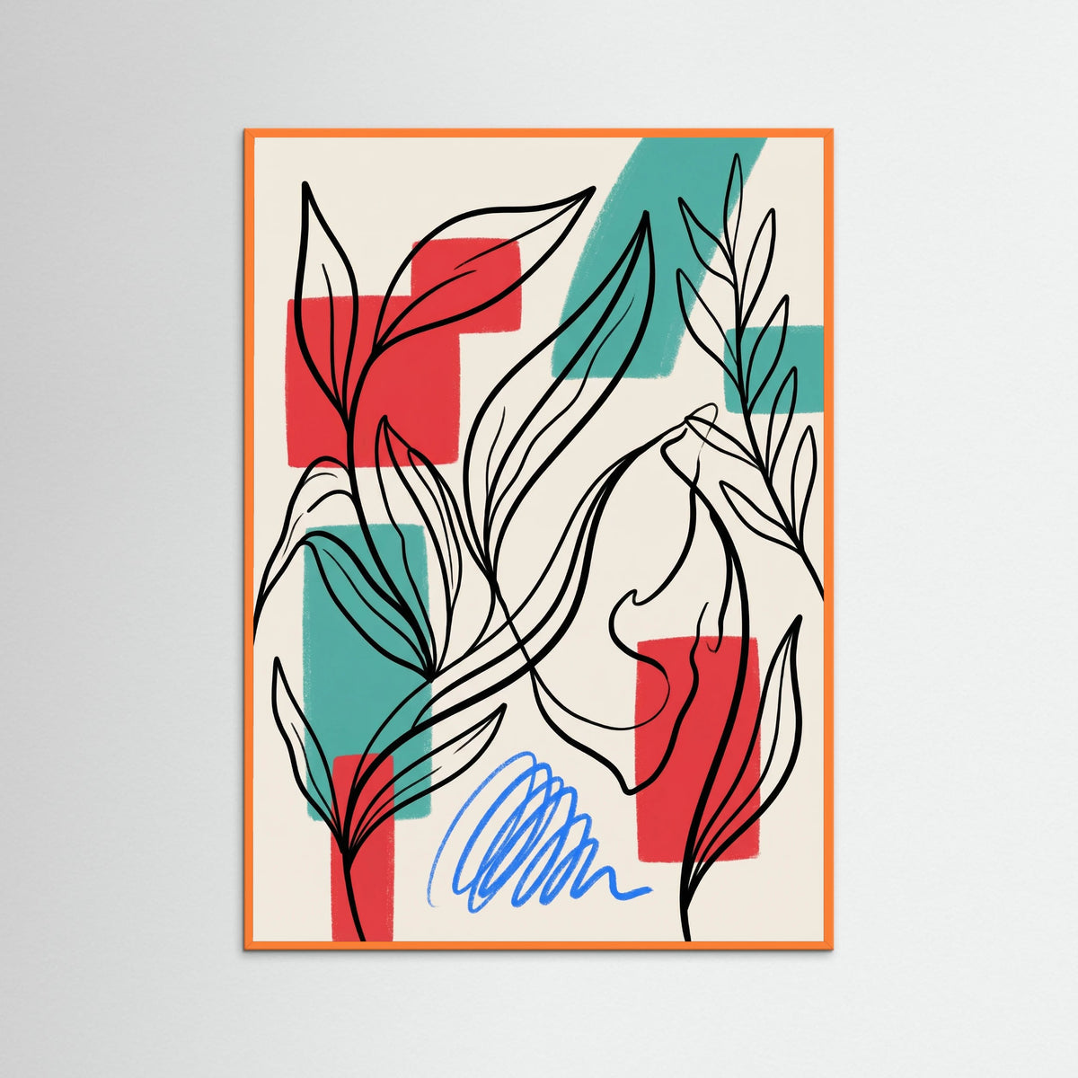 Orange Wood Fluid Figures