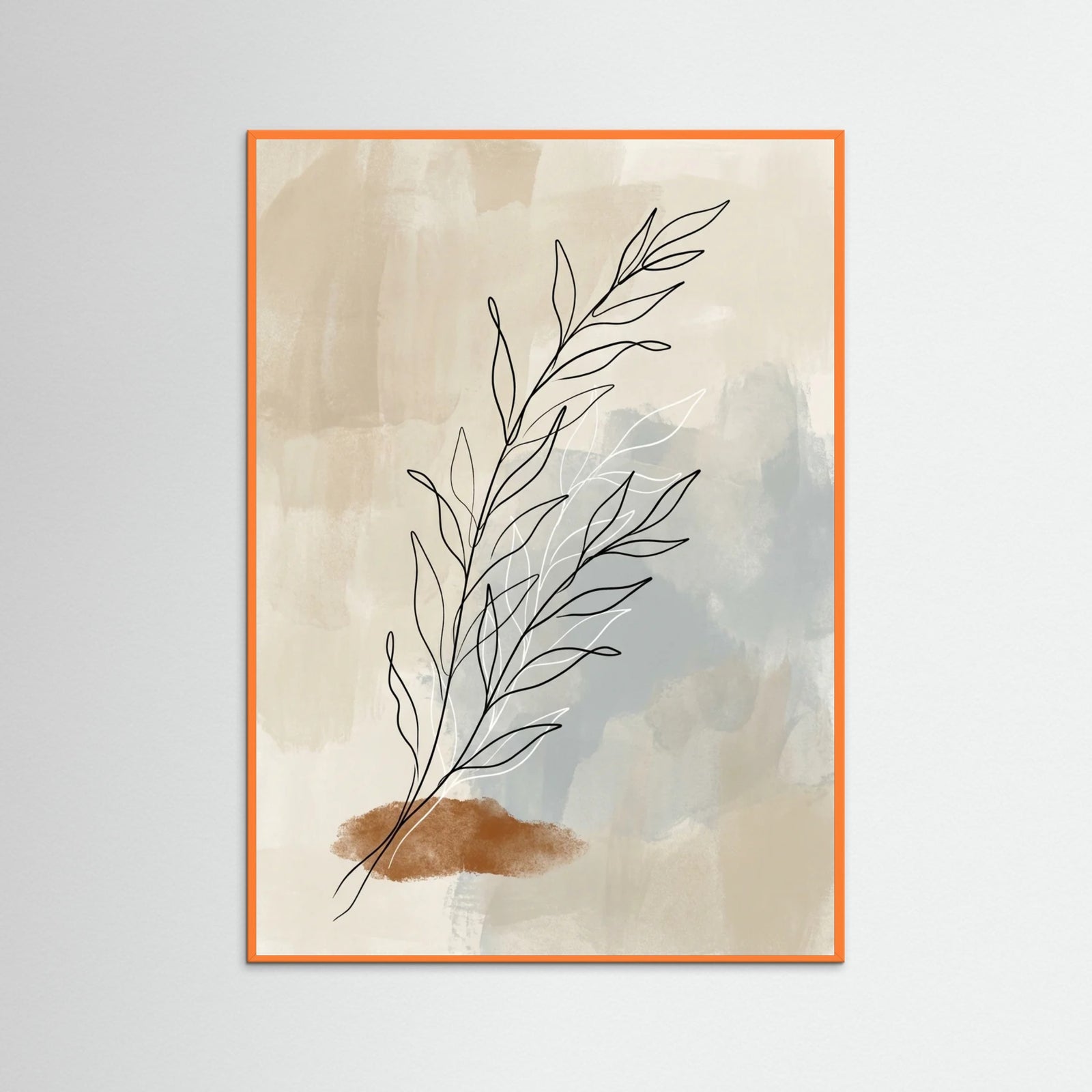 Orange Wood Fluid Form