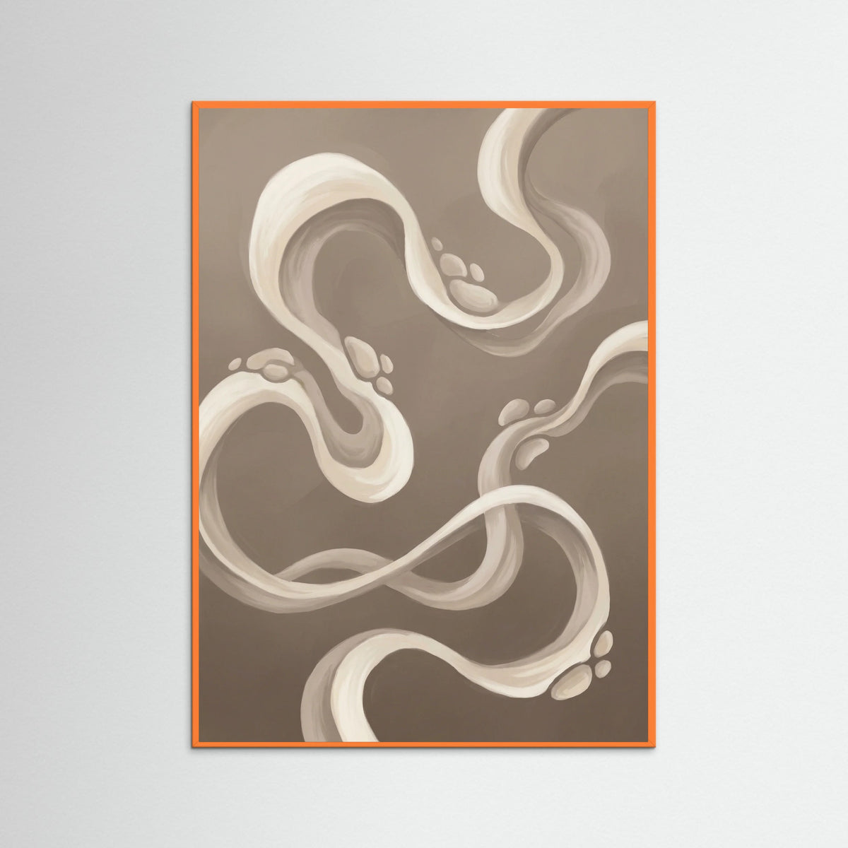 Orange Wood Fluid Forms