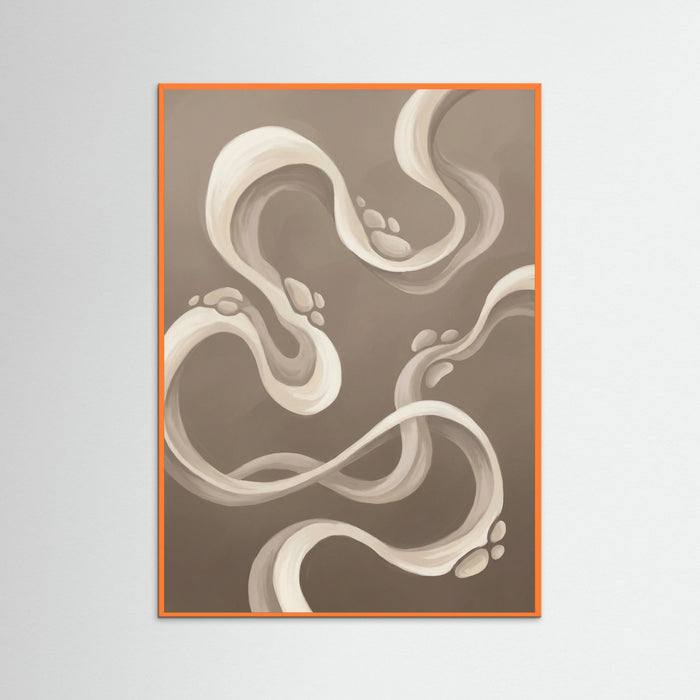 Orange Wood Fluid Forms