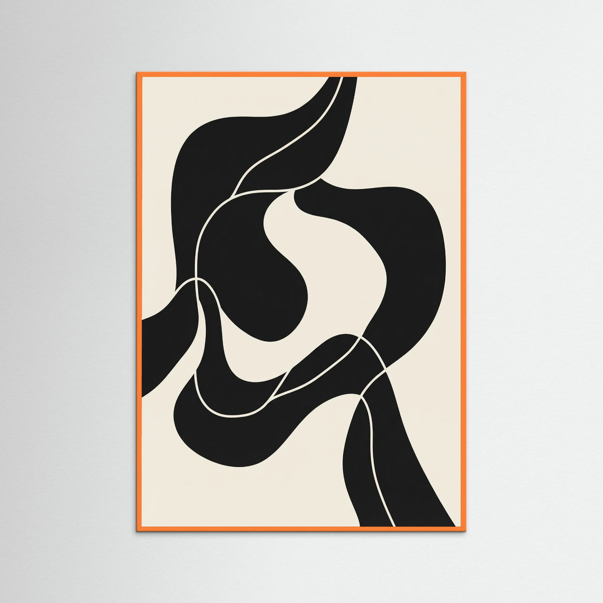 Orange Wood Fluid Forms