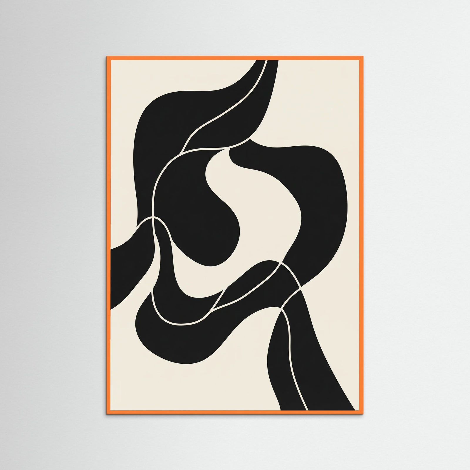 Orange Wood Fluid Forms