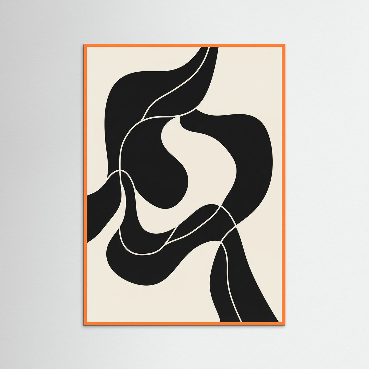 Orange Wood Fluid Forms