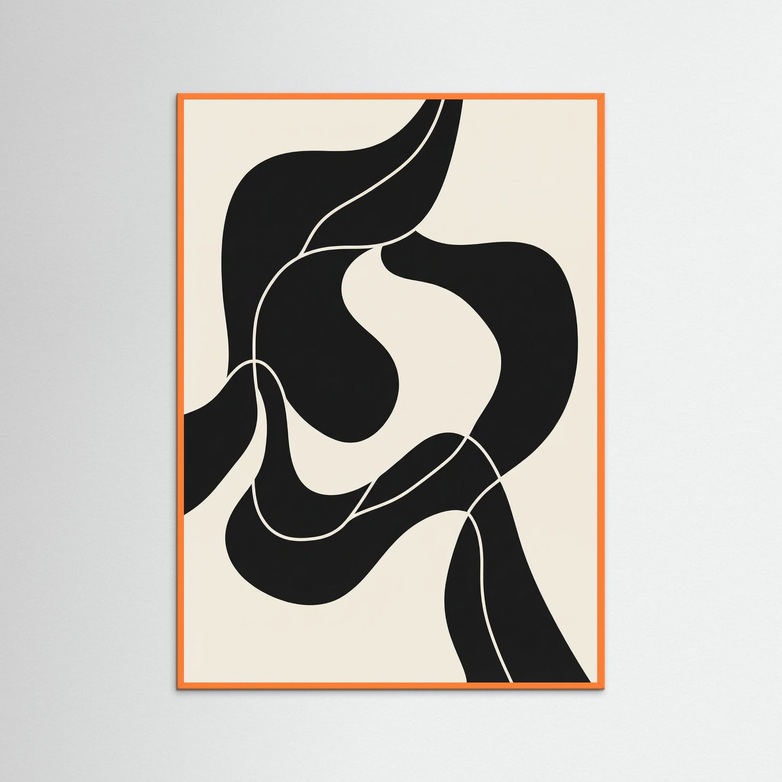 Orange Wood Fluid Forms