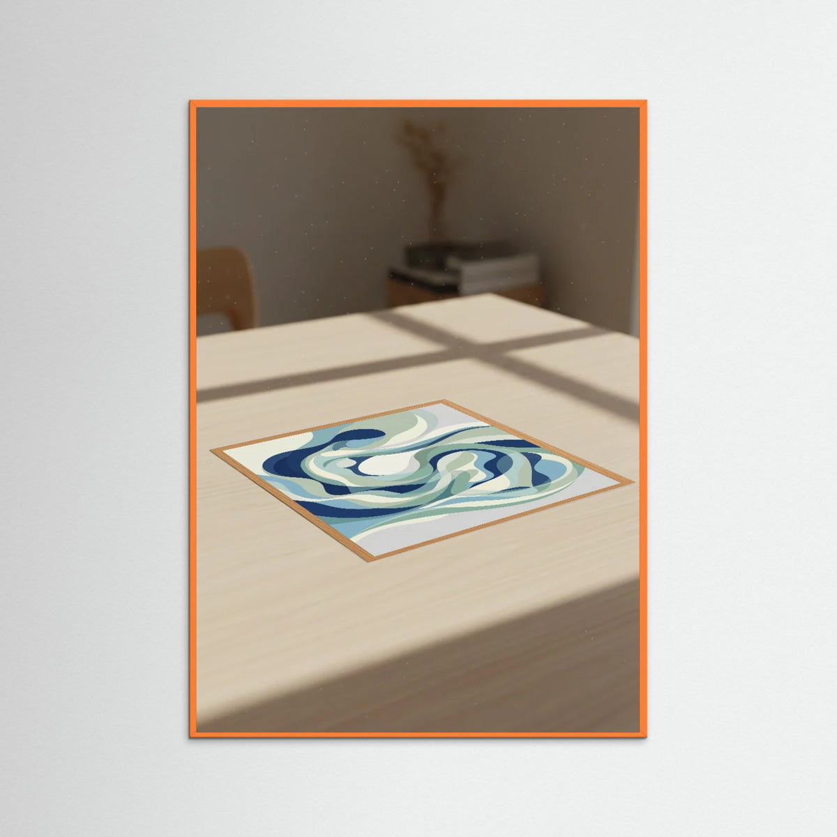 Orange Wood Fluid Forms