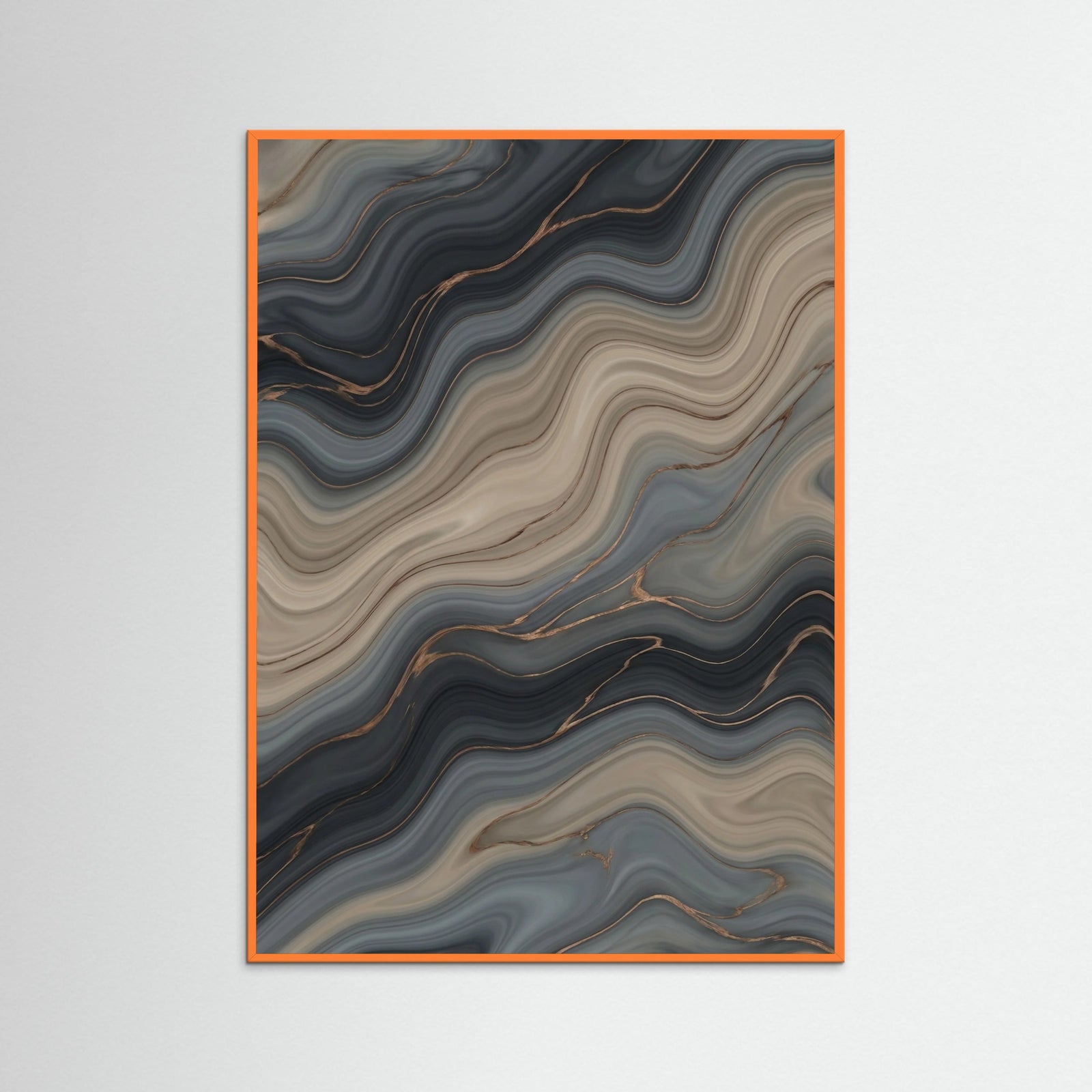 Orange Wood Fluid Marble