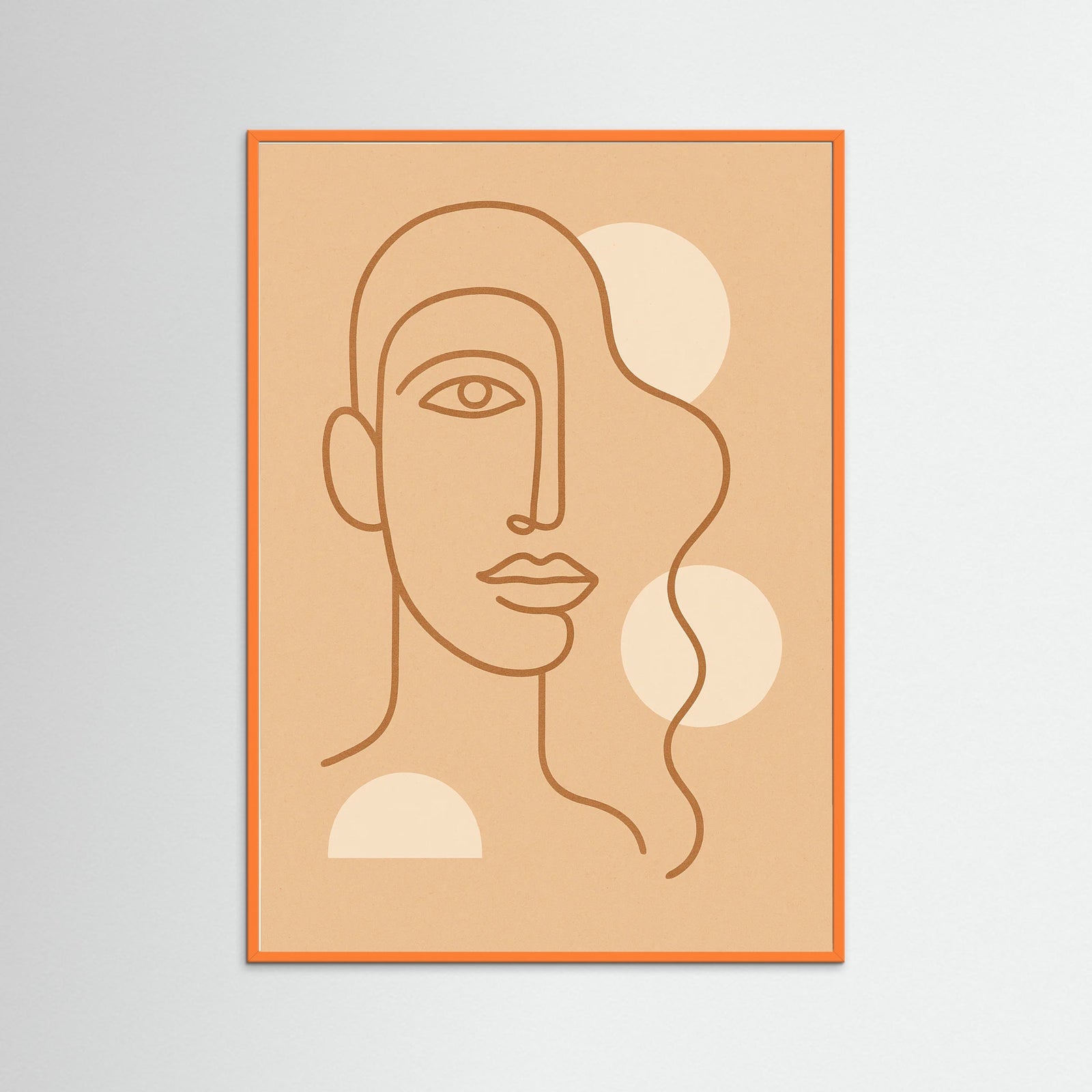 Orange Wood Fluid Silhouette