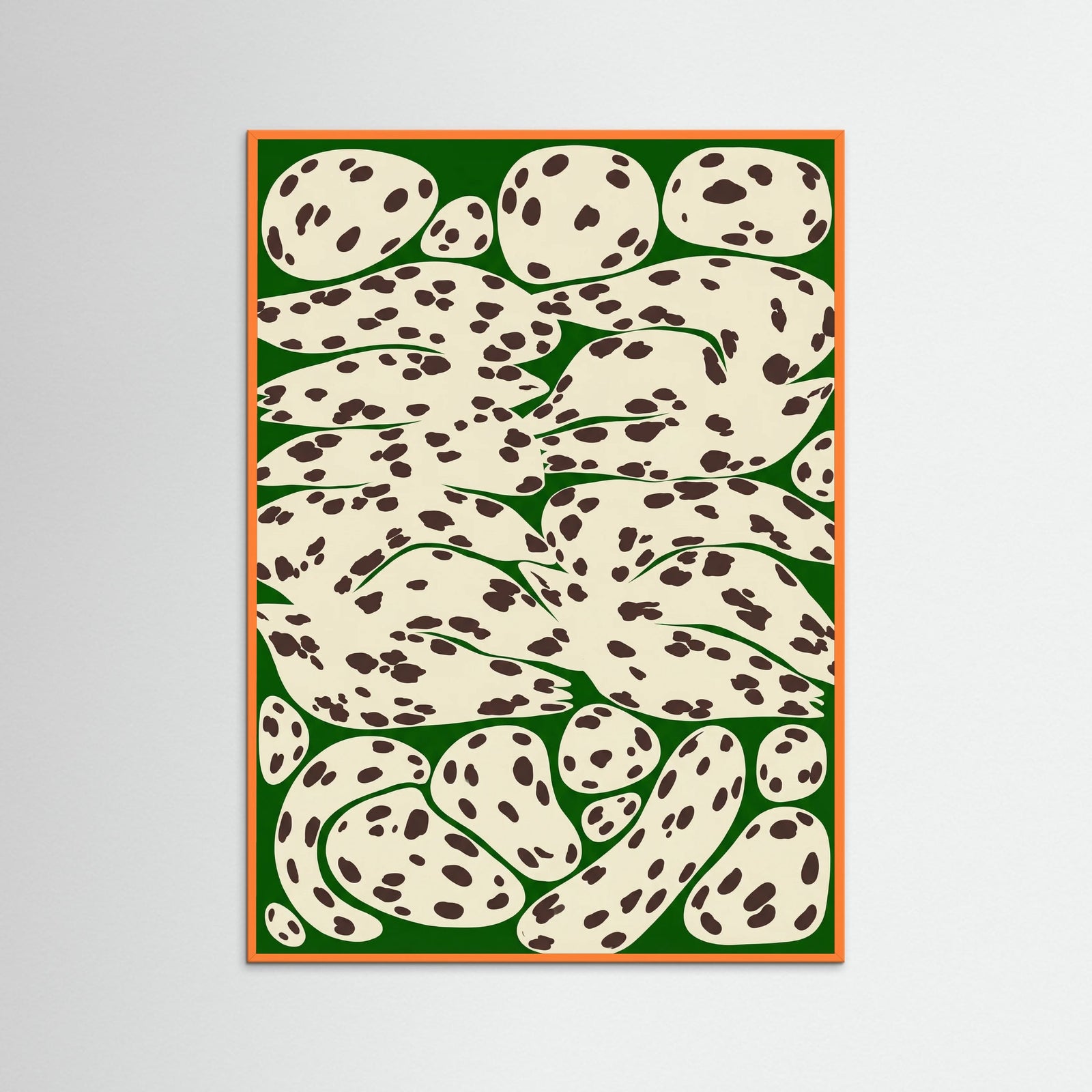 Orange Wood Fluid Spot Pattern