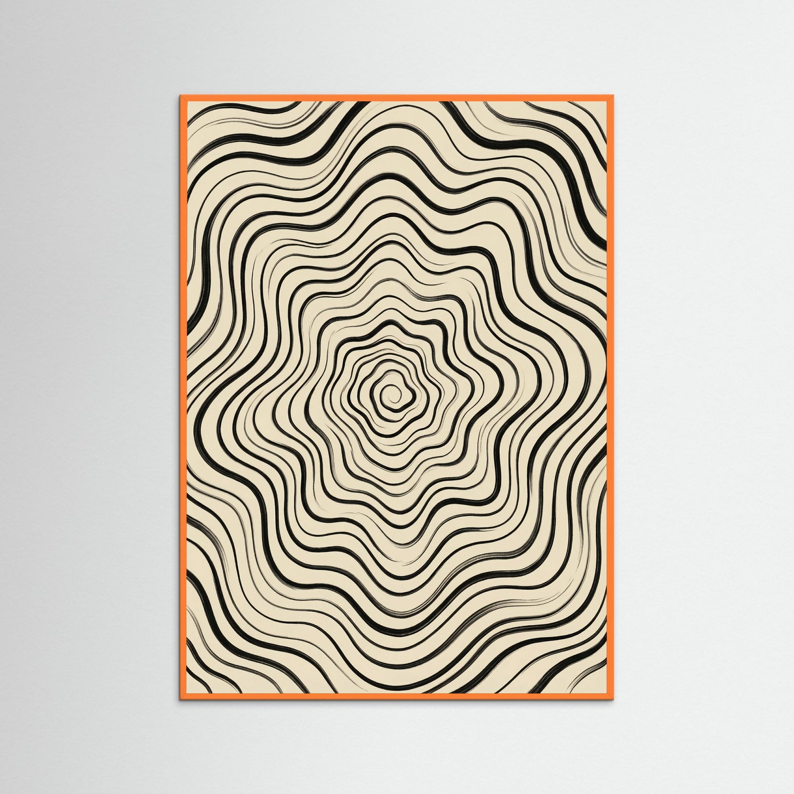 Orange Wood Fluid Stripes