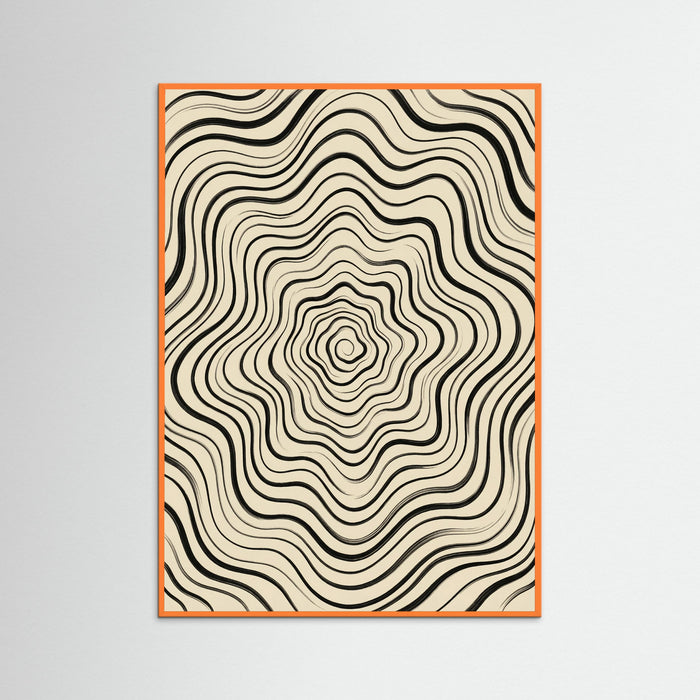Orange Wood Fluid Stripes