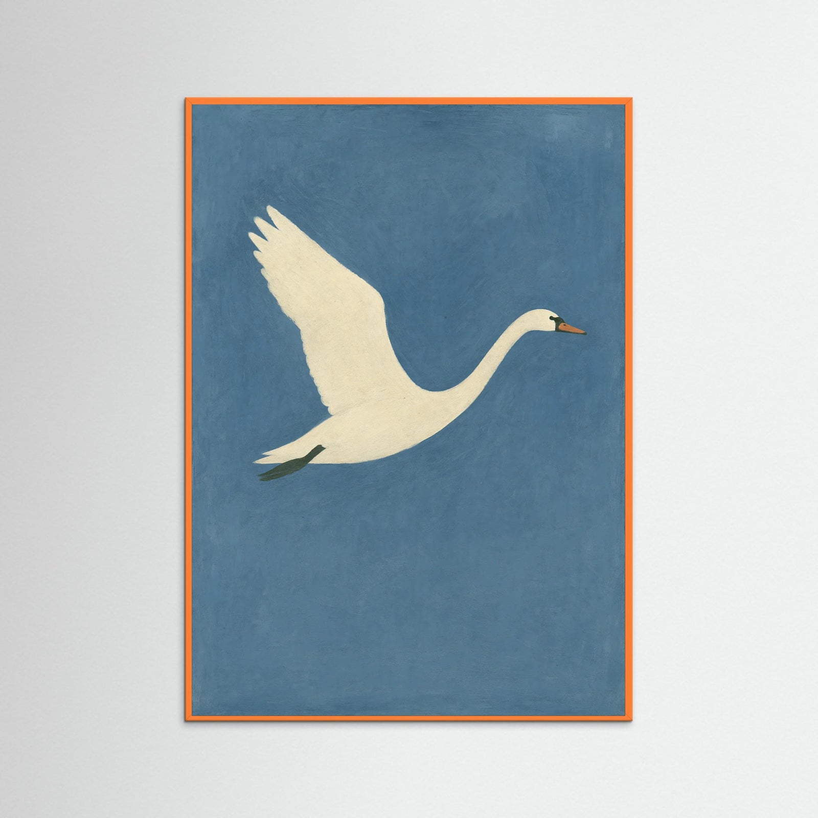 Orange Wood Flying Swan