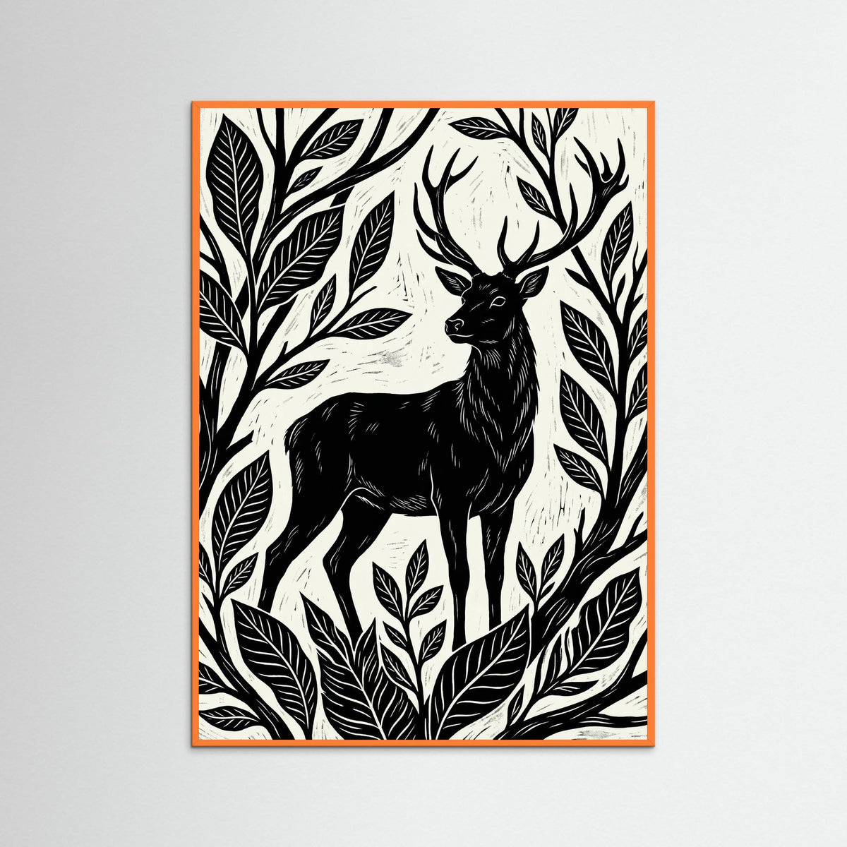 Orange Wood Forest Companions Black