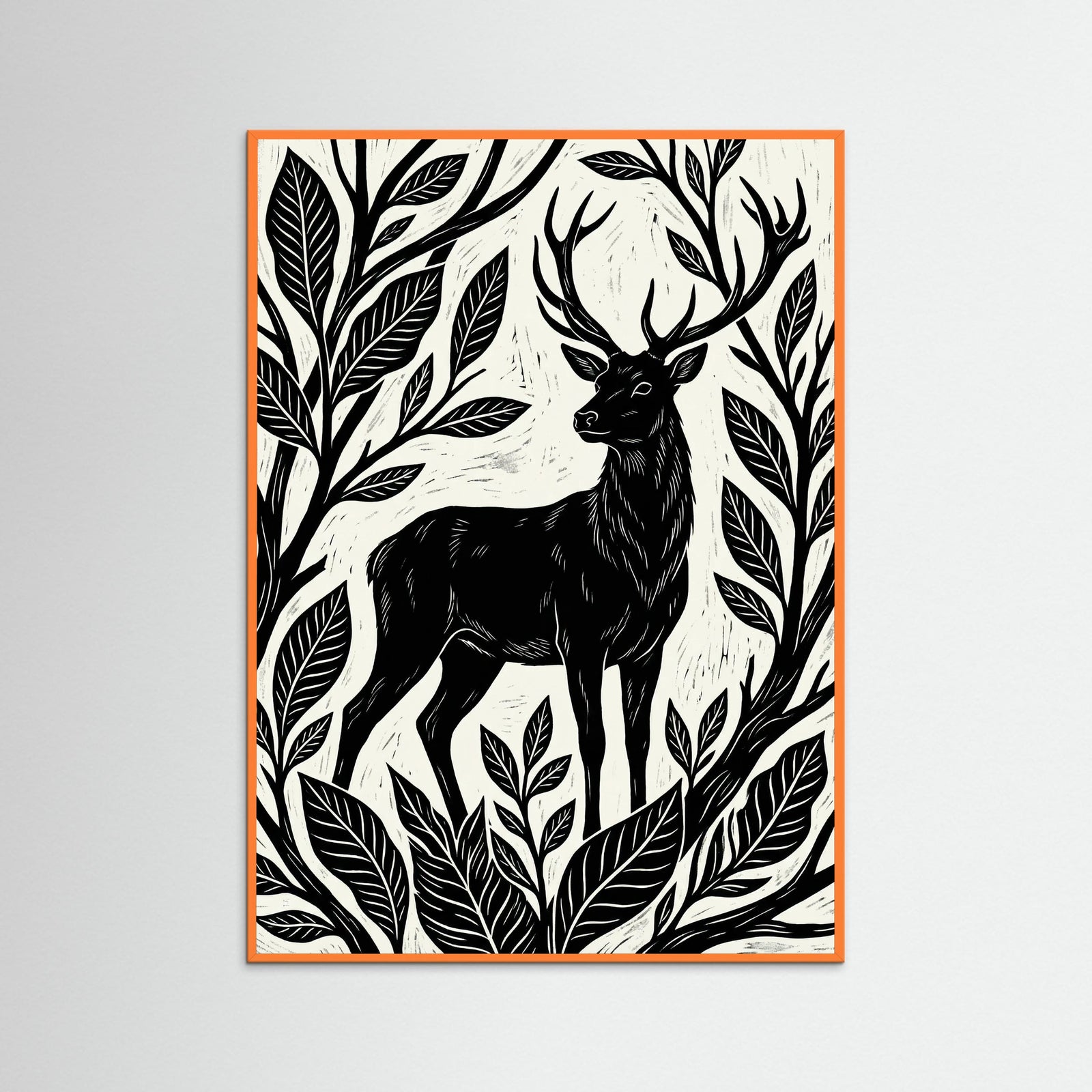 Orange Wood Forest Companions Black