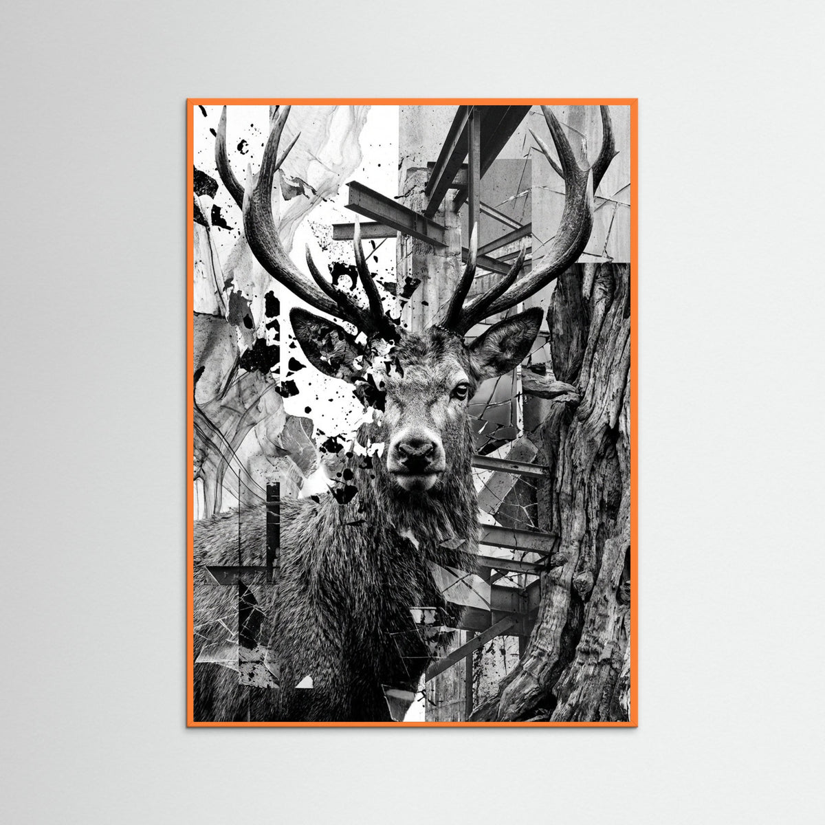 Orange Wood Fractured Gaze