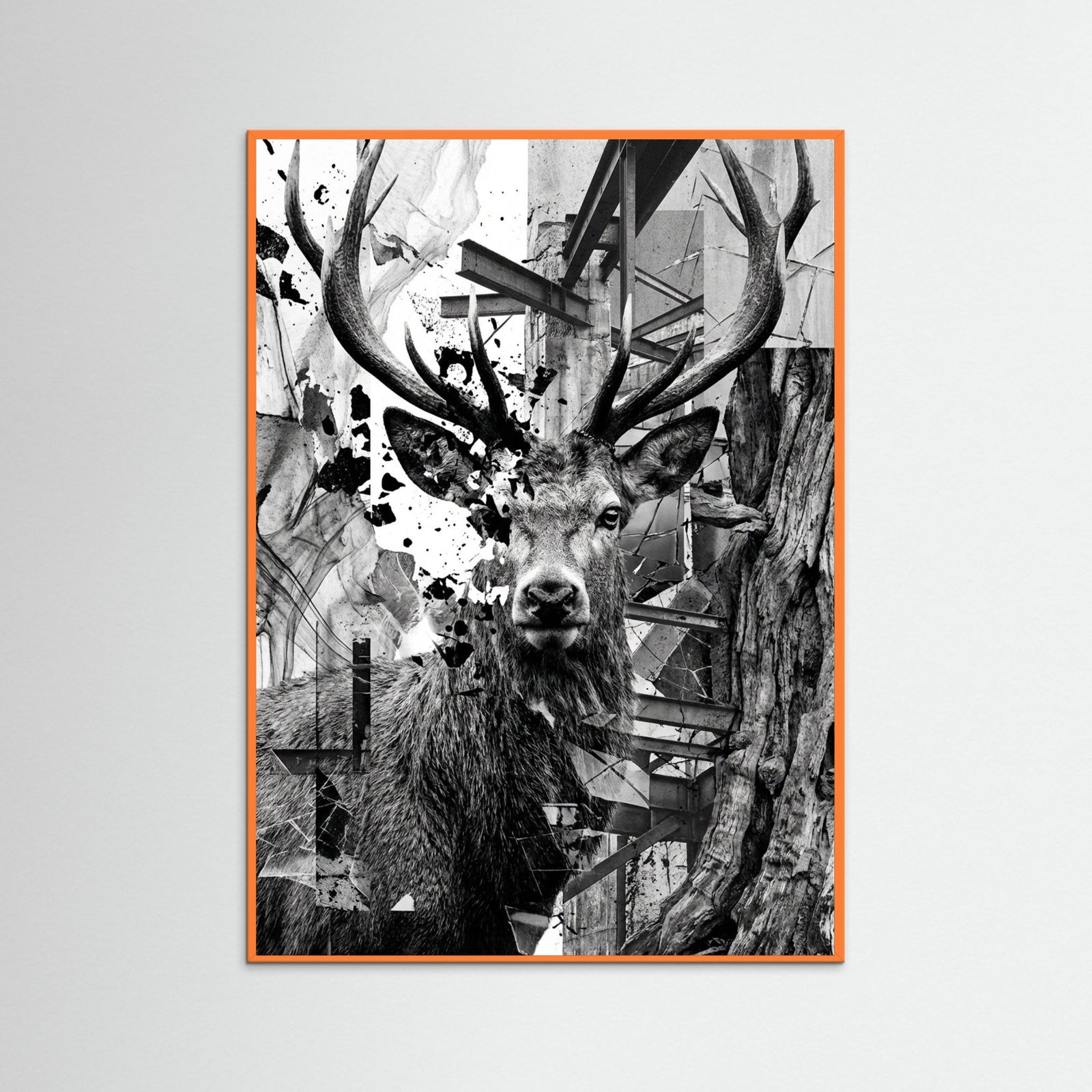 Orange Wood Fractured Gaze