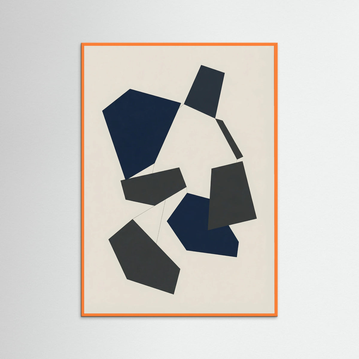 Orange Wood Fragmented Geometry
