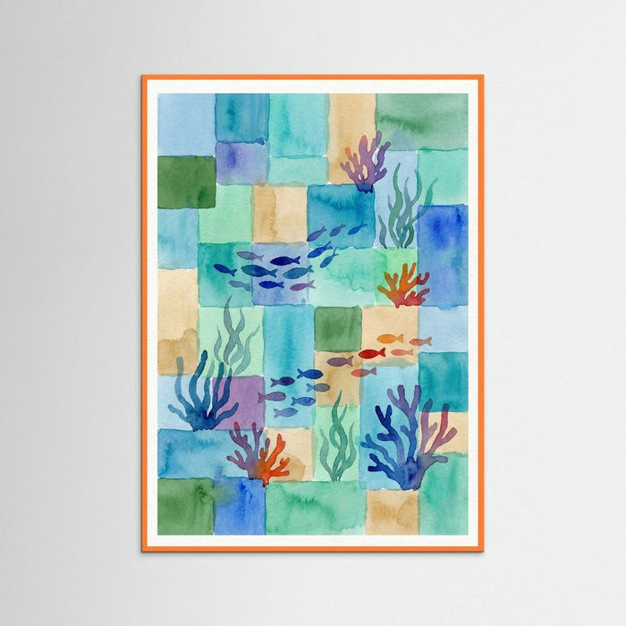 Orange Wood Fragmented Oasis