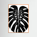 Orange Wood Frond Silhouettes