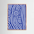 Front Blue and White Striped Nude Poster – poster and art print