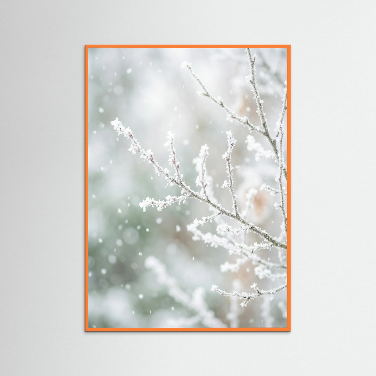 Orange Wood Frosted Pines