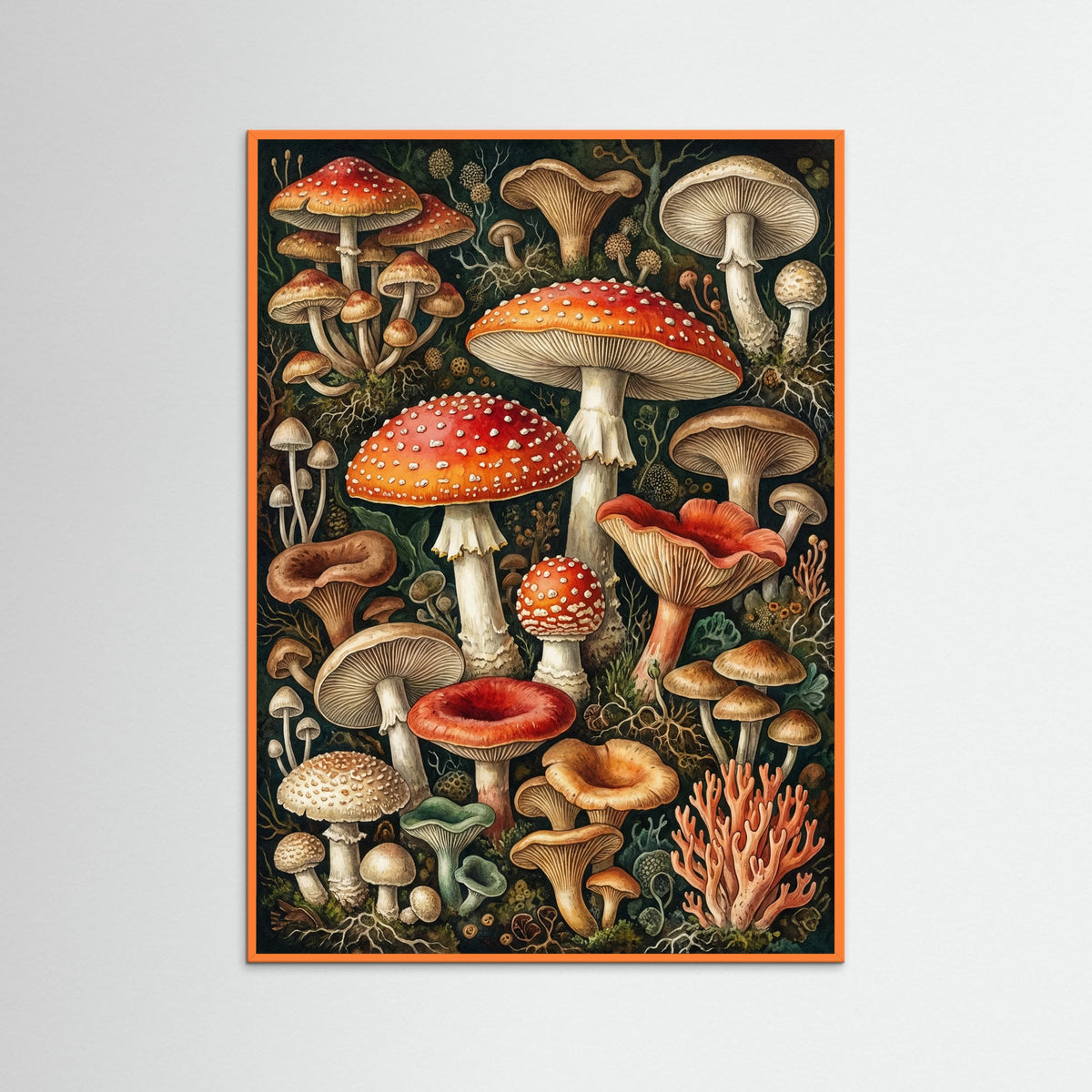 Orange Wood Fungal Fantasy