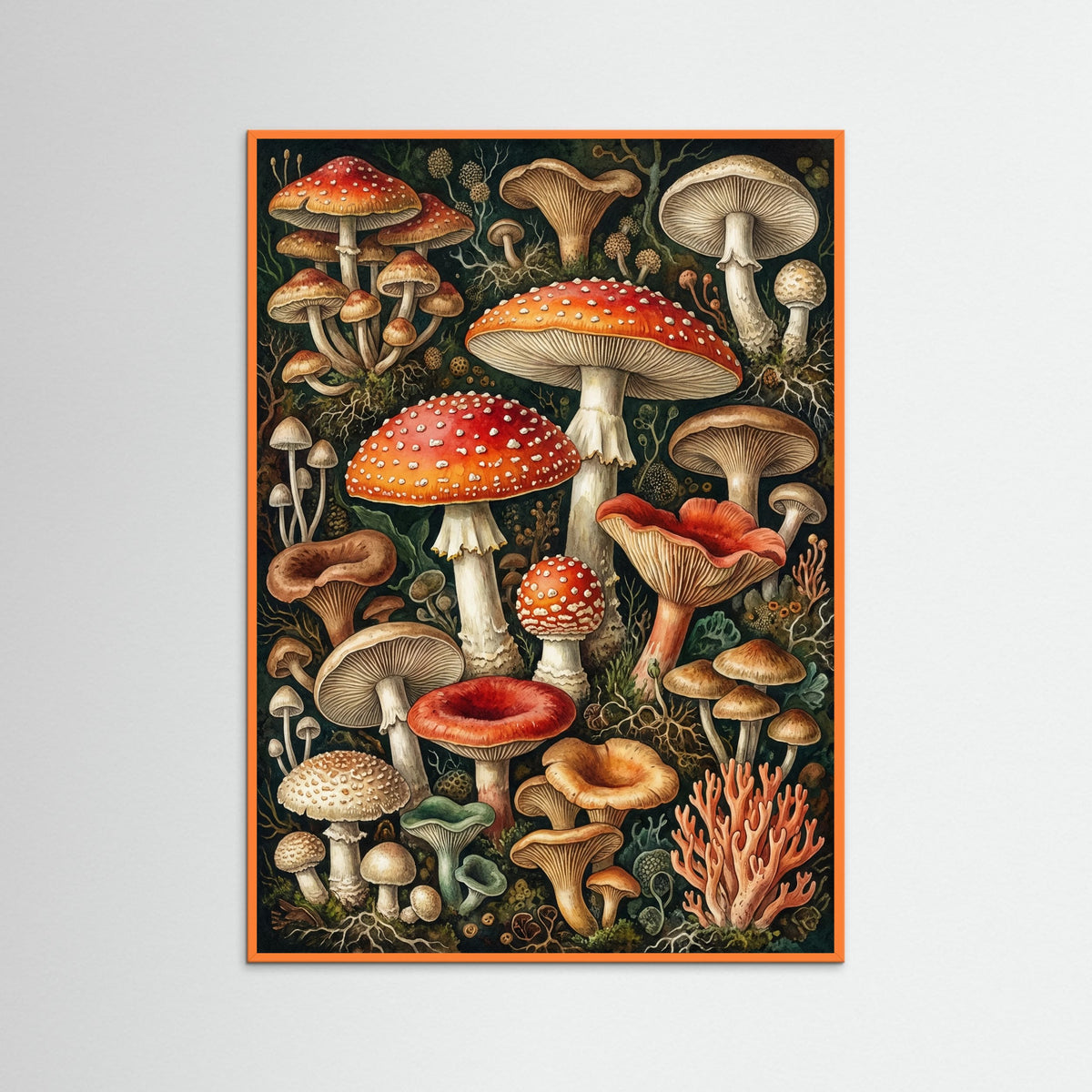 Orange Wood Fungal Fantasy