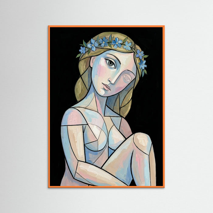 Orange Wood Garlanded Visage