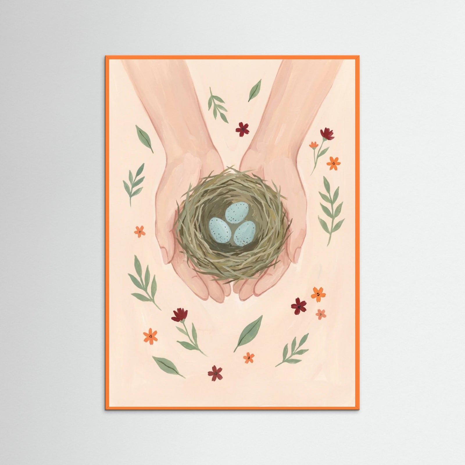 Orange Wood Gentle Blooms