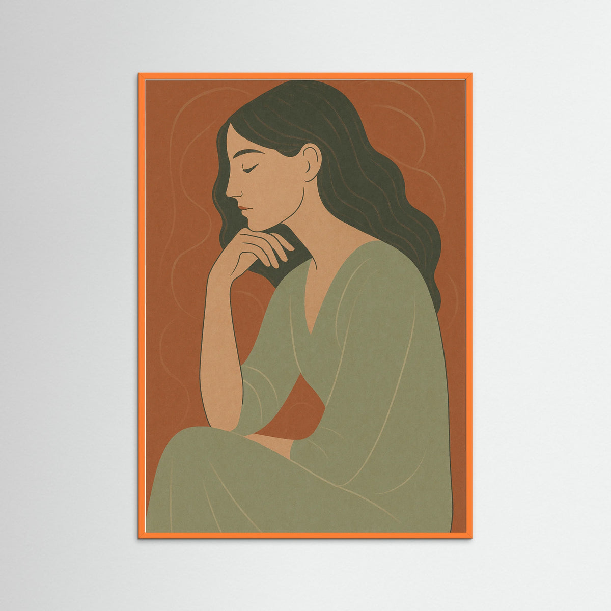 Orange Wood Gentle Reflection