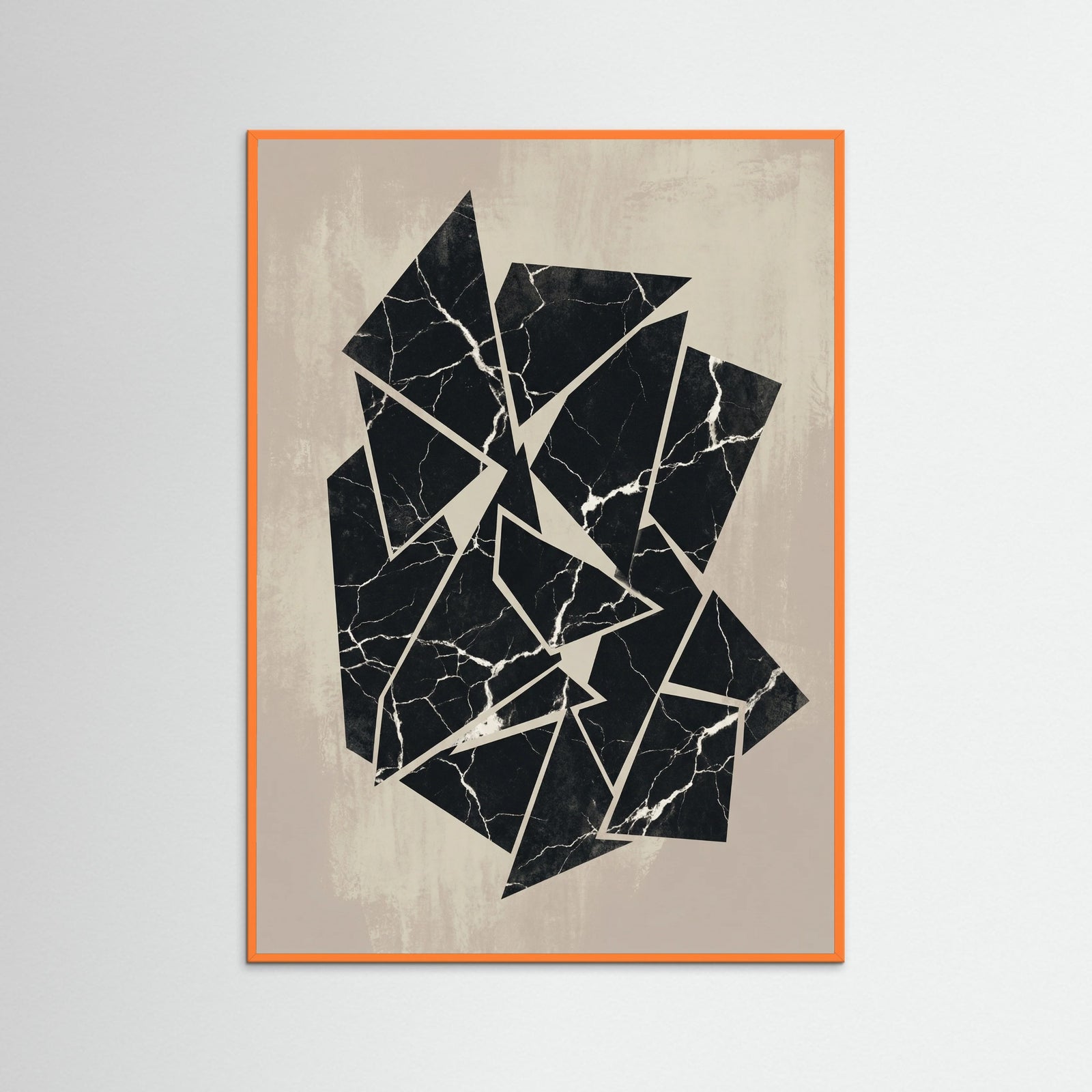 Orange Wood Geometric Abyss