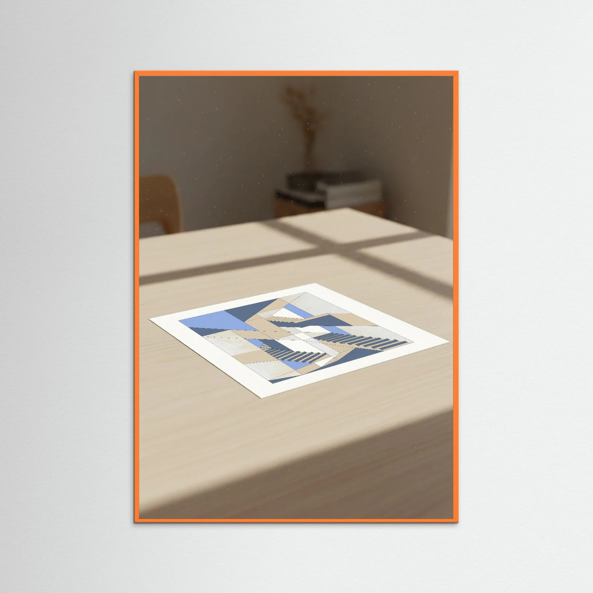 Orange Wood Geometric Aperture