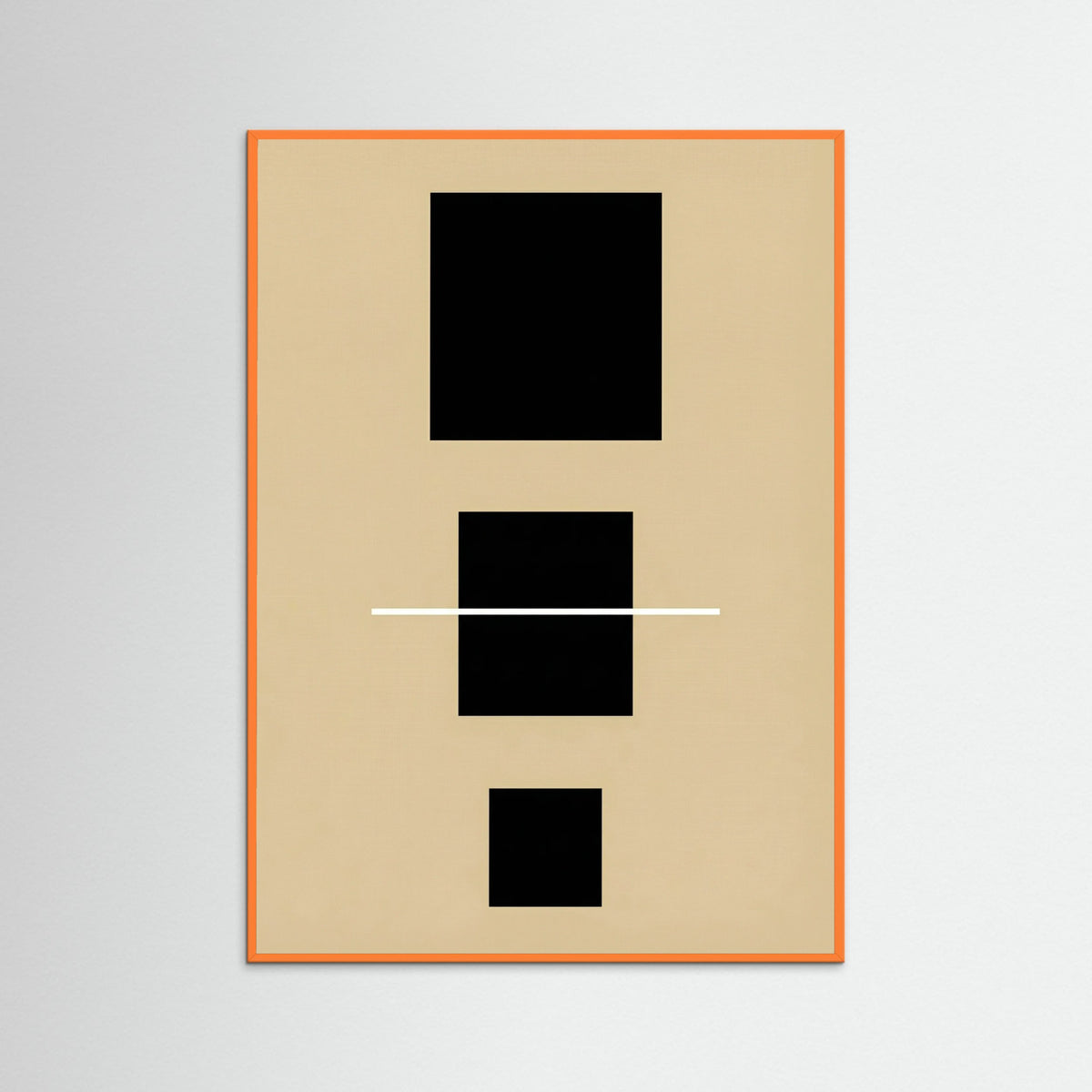 Orange Wood Geometric Balance