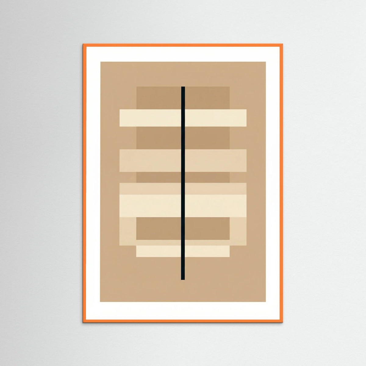 Orange Wood Geometric Balance