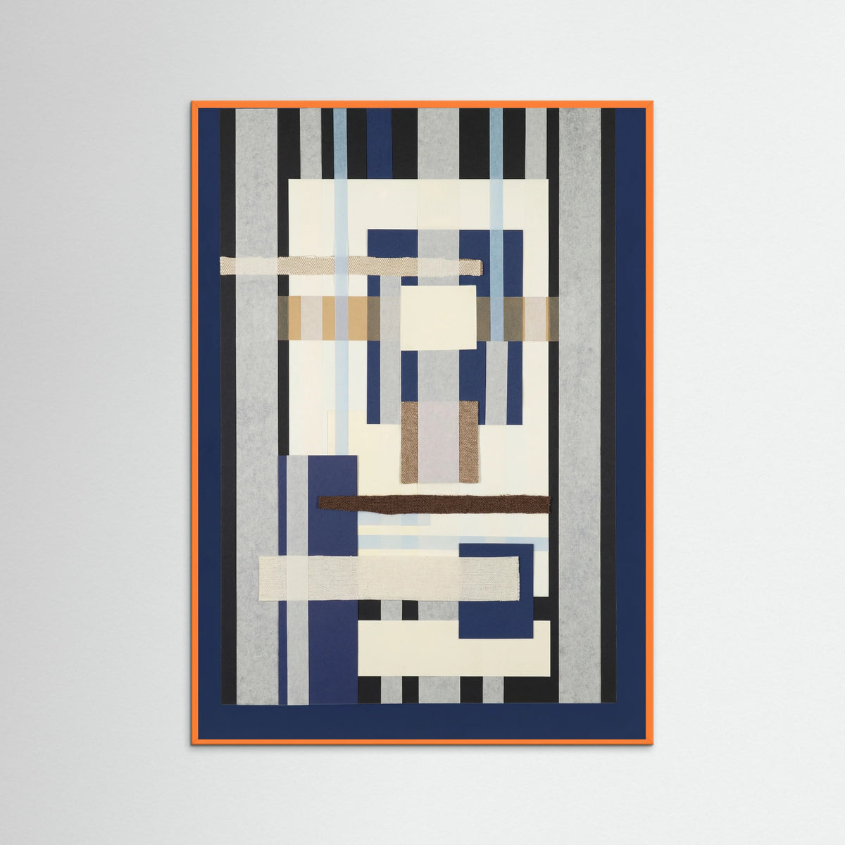 Orange Wood Geometric Blues