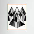 Orange Wood Geometric Facets